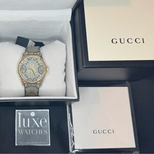 Gucci G-Timeless Black GG Dial Women's Quartz Watch YA1264034